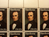 USPS Scott 2047 20c 1983 Nathaniel Hawthorne Lot Of 3 Plate Block Mint NH -- New