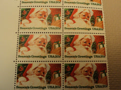 USPS Scott 2064 20c 1983 Seasons Greetings Santa Lot of 2 Plate Block Mint NH -- New