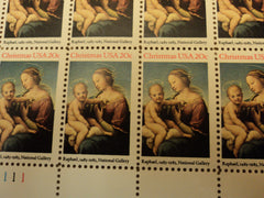 USPS Scott 2063 20c Christmas Raphael 1483-1983 Lot Of 3 Plate Block Mint Nh -- New