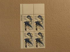 USPS Scott C71 20c Audubon Columbia Jays 1967 Mint NH Plate Block 4 Stamps -- New