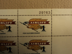 USPS Scott 1341 $1 Airlift For Our Servicemen 1968 Lot Of 2 Plate Block Mint NH -- New