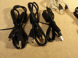 Standard USB Sync Charging Cables Black Lot Of 14 Assorted Ends -- Used