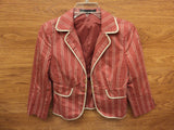 Express Design Studio Blazer Female Adult Standard Reds Striped -- Used