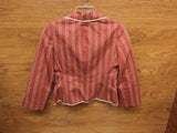 Express Design Studio Blazer Female Adult Standard Reds Striped -- Used