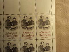 USPS Scott 2106 20c 1984 A Nation Of Readers Lot Of 3 Plate Block Mint NH -- New