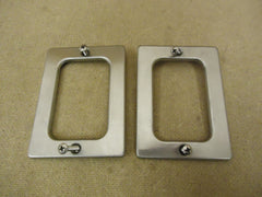 Heavy Duty Lot of 2 Outlet Plates Commercial Kitchen Stainless Steel -- Used