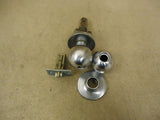 Standard Door Knob Set Satin Chrome Privacy Lock Metal -- Used