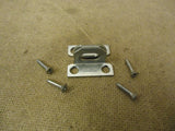 National Door Hasp Eye 1 5/8in H x 1 3/8in W x 3/4in D Silver Metal -- Used