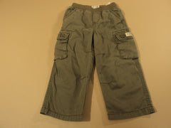 Place Boys' Pants Drawstring Waist 100% Cotton Male Kids 2-4 3T Greens Solid -- Used