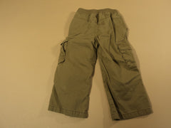 Place Boys' Pants Waist Drawstring Khaki 100% Cotton Male Kids 2-4 3T Solid -- Used