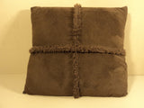 Designer Square Pillow 16in L x 16in W x 5in D Dark Brown Contemporary -- Used