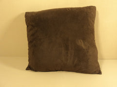 Designer Square Pillow 16in L x 16in W x 5in D Dark Brown Contemporary -- Used