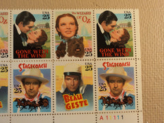 USPS Scott 2445-48 25c Classic Films Mint NH Plate Block 16 Stamps -- New