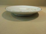 Noritake 5524 Andrea 14in Oval Serving Platter White/Gold/Gray Leafs Stems China -- Used