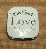 Generic Love Tin 1 1/2in x 1 1/2in lt876 * Metal  -- New