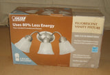 Feit Electric Fluorescent Vanity Fixture 20in x 8in 71923 * Metal Glass -- New