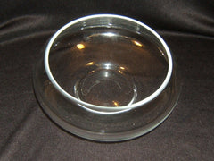 Designer Bowl 8 1/2-in x 3 1/2-in and 1/8-in Thick Clear Glass -- Used