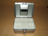 Burg Wachter Cash Box 10-in x 8-in x 3 3/4-in Silver German Made 7250 Steel -- New