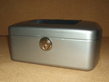 Burg Wachter Cash Box 8-in x 6 1/2-in x 3 1/2-in Silver Germany Made 7200 Steel -- New