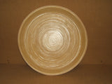 Designer Circular Wall Dcor 24in x 24in x 3in Beige/Tan Modern Resin Wood -- Used