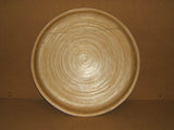 Designer Circular Wall Dcor 24in x 24in x 3in Beige/Tan Modern Resin Wood -- Used