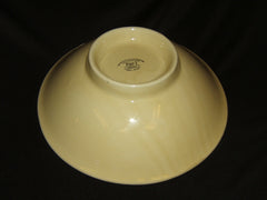 Pier 1 Bowl 14in x 14in x 4in Green/Cream Contemporary Earthenware -- Used