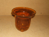 Designer Bell Dcor 9in x 8in Amber Contemporary Glass -- Used