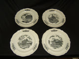 Wedgwood Federal City Plates 10-1/2in Diameter Set of 4 Vintage China -- Used