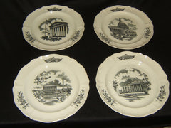 Wedgwood Federal City Plates 10-1/2in Diameter Set of 4 Vintage China -- Used