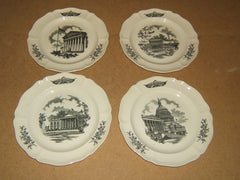 Wedgwood Federal City Plates 10-1/2in Diameter Set of 4 Vintage China -- Used