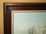 Original Vintage Painting Framed 36in x 24in Gronewald Landscape Oil on Canvas -- Used