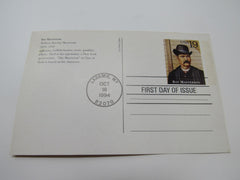 USPS Scott UX185 19c Bat Masterson First Day of Issue Postal Card -- New