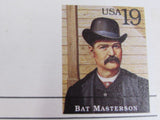 USPS Scott UX185 19c Bat Masterson First Day of Issue Postal Card -- New