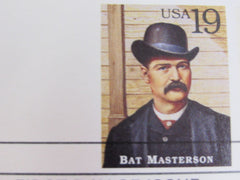 USPS Scott UX185 19c Bat Masterson First Day of Issue Postal Card -- New