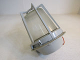 Appleton Electric Caged Outdoor Light Fixture 10in x 8in Gray/White Metal -- Used
