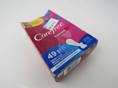 Carefree Thong Regular Liners 49 ct. Unscented With Wings -- New