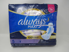 Procter & Gamble Always Maxi Pads 36 ct. Size 5 Extra Heavy Overnight -- New