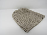 Handcrafted Knitted Hat Beanie Tan Textured 100% Merino Wool Unisex Adult -- New No Tags