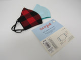 Cat & Jack Kids Reusable Face Mask 2 Pack Built-In Filter Pocket Red/Black/Blue -- New