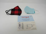 Cat & Jack Kids Reusable Face Mask 2 Pack Built-In Filter Pocket Red/Black/Blue -- New