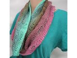 Handcrafted Knitted Cowl Wrap Shawl 100% Merino Wool Female Adult Multi-Color -- New No Tags