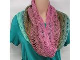 Handcrafted Knitted Cowl Wrap Shawl 100% Merino Wool Female Adult Multi-Color -- New No Tags