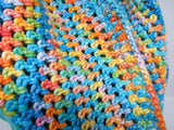 Handcrafted Crocheted Cowl Shawl Wrap Merino Nylon Silk Female Adult Multi-Color -- New No Tags