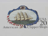 USPS Scott UX220 20c American Clipper Ships Mint Never Hinged/MNH Postal Card -- New
