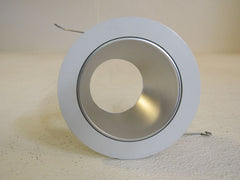 Iris Recessed Ceiling Light Fixture 6-in White/Silver Torsion Springs E3 Series -- Used
