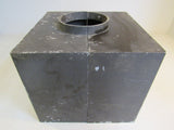 Professional Square 2 Piece Light Post Base 14.25in x 12.25in Brown Metal -- Used