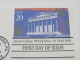 USPS Scott UX292 20c Girard College Philadelphia First Day of Issue Postal Card -- New