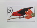 USPS Scott UX296 20c Cardinal Honeyeater Postal Card Tropical Birds -- New