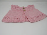 Handcrafted Knitted Sweater Sweaters Pink 100% Cotton Female Kids 0-1 Pinks -- New No Tags