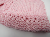 Handcrafted Knitted Sweater Sweaters Pink 100% Cotton Female Kids 0-1 Pinks -- New No Tags